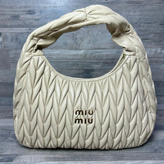 Miu-Miu Hobo Beige Large 2025